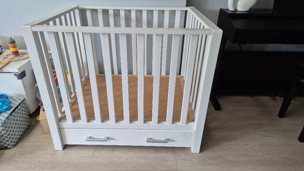witte box in hoogte verstelbaar, Kinderen en Baby's, Boxen, Ophalen, Gebruikt, Rechthoekig, In hoogte verstelbaar