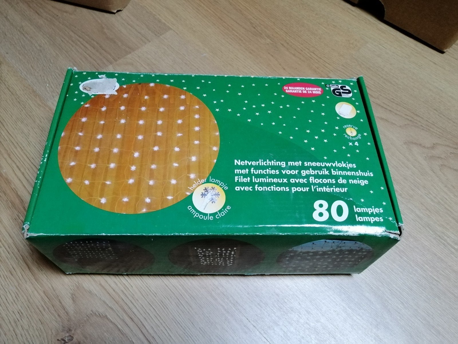 Net kerstverlichting met sneeuwvlokken, Ophalen of Verzenden, Zo goed als nieuw