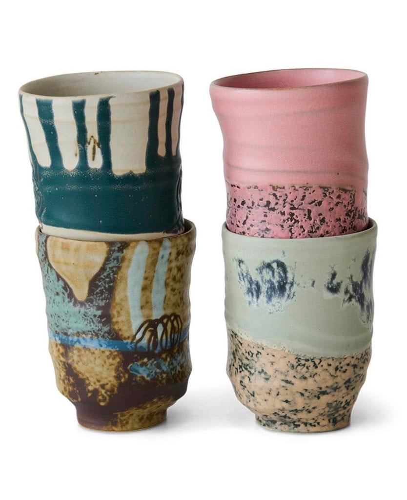 Nieuw in doos HKLiving keramische kopjes - set van 4, Ophalen of Verzenden, Nieuw