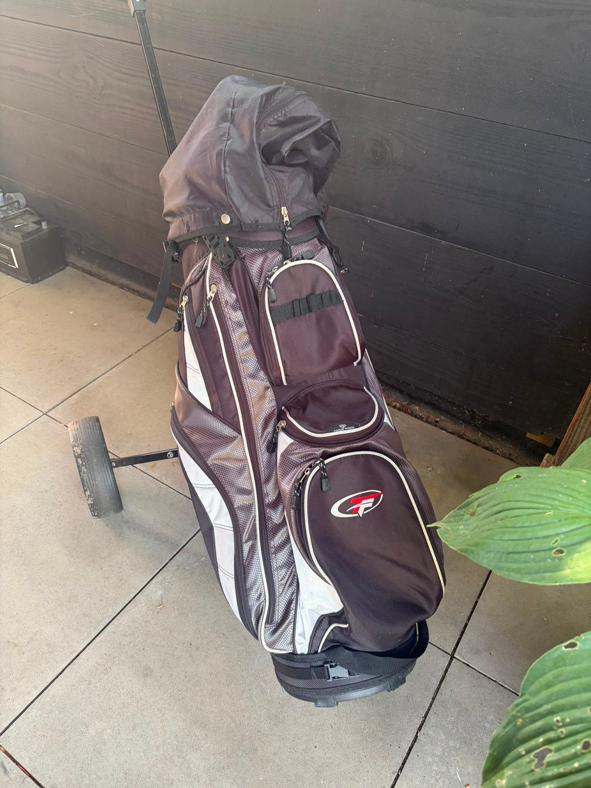Golftas Top Flite incl trolley, Ophalen, Gebruikt, Tas, Overige merken