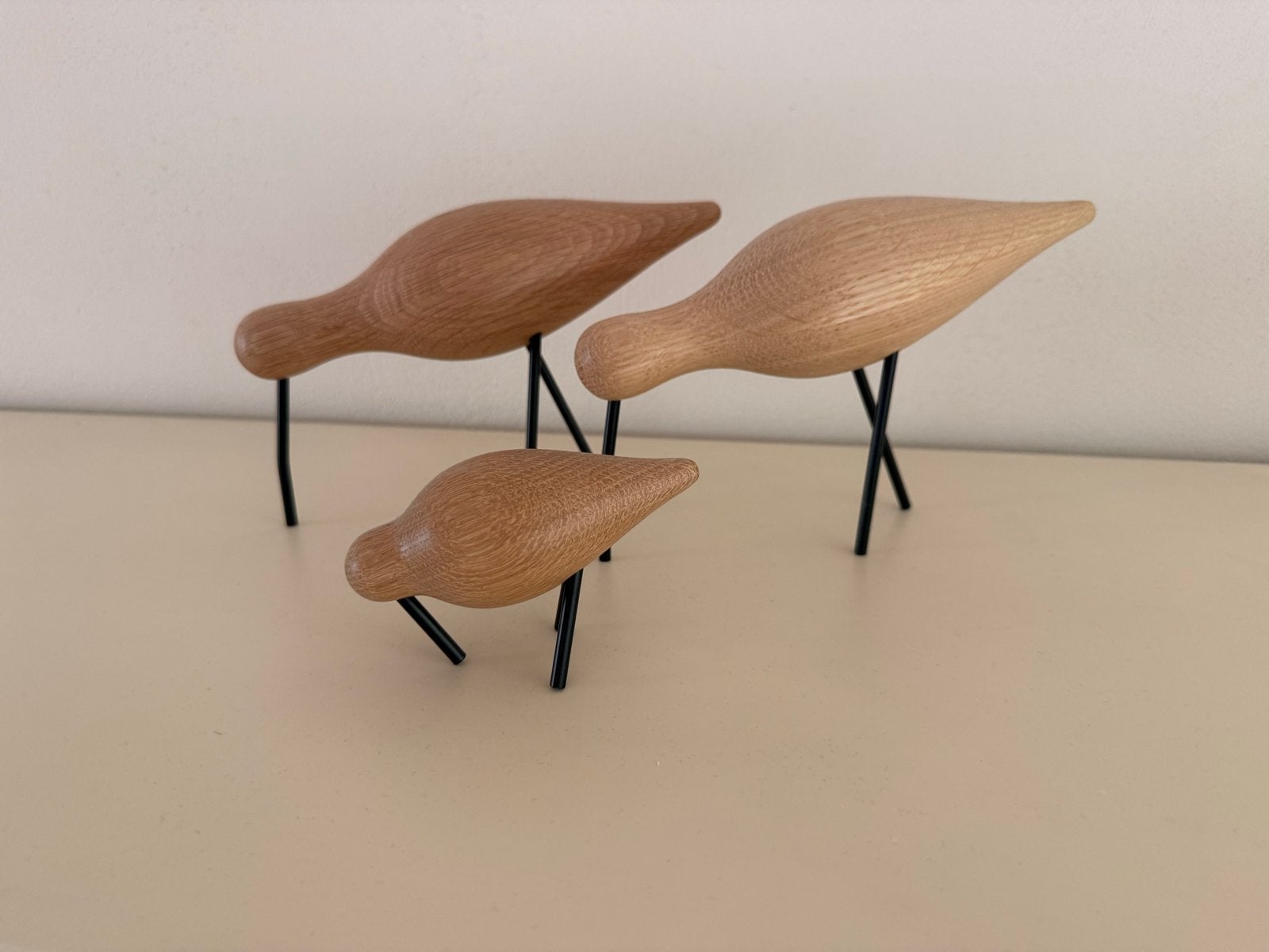 Set van 3 houten design vogels - decoratief object, Ophalen, Hout, Object, Set