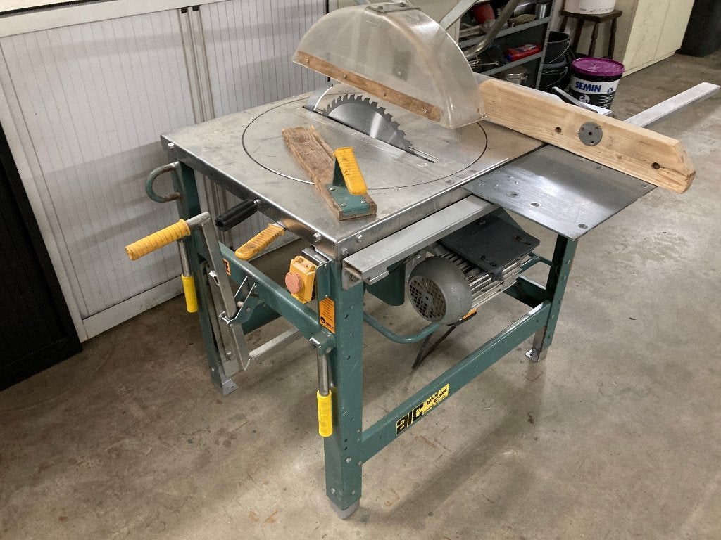 gjerde zaagtafel bouwzaag 1603   op 380 volt, Ophalen, Cirkelzaag, 70 mm of meer, Zo goed als nieuw