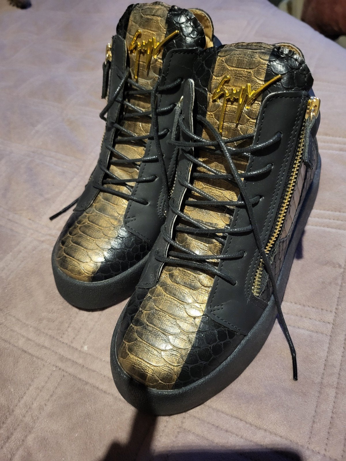 Nieuwe Giuseppe Zanotti high top sneakers black/gold, Zwart, Giuseppe Zanotti, Nieuw, Ophalen of Verzenden