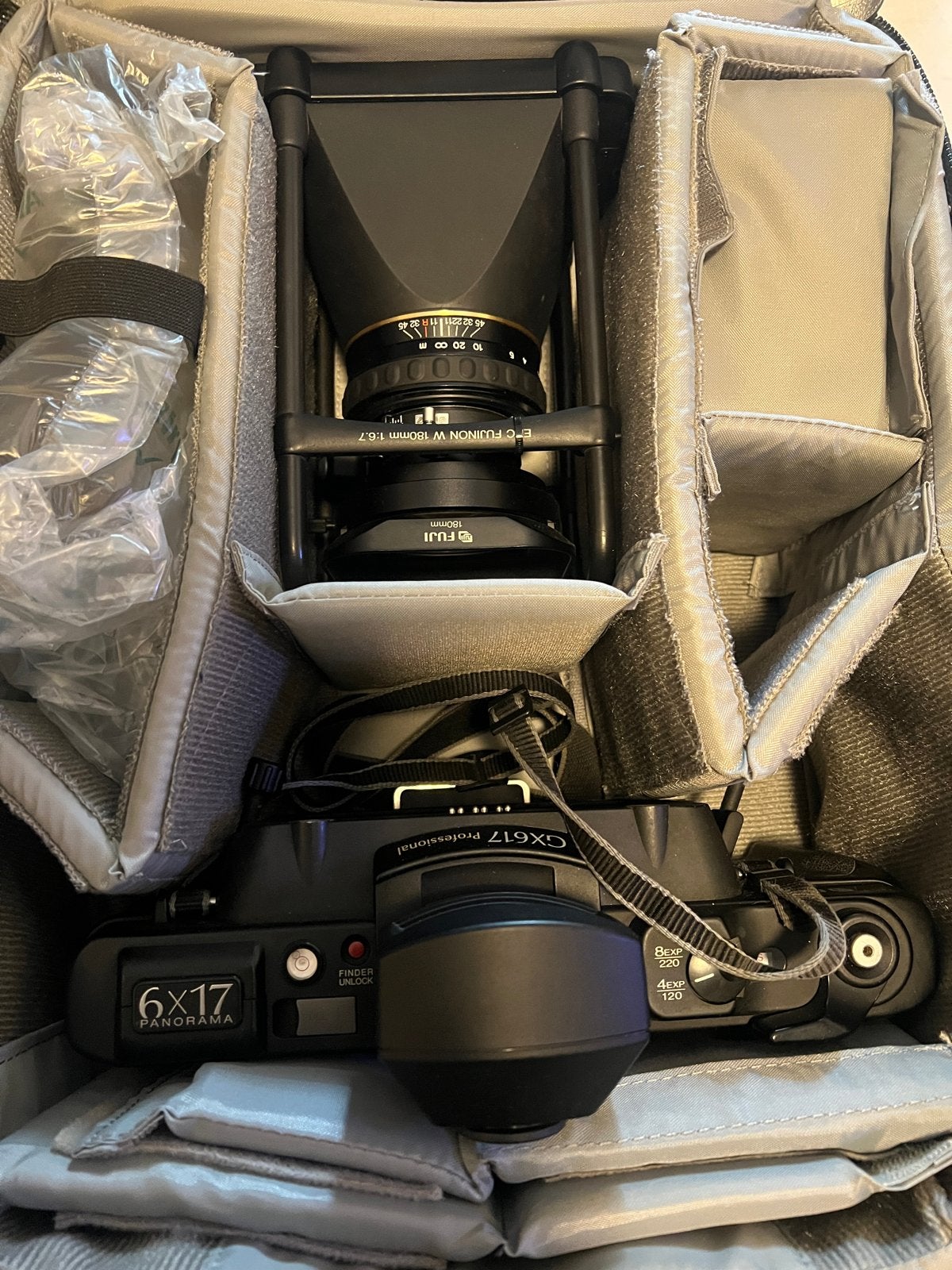 Fuji GX617 met 180mm lens en zonnekap - Topstaat, Ophalen, Zo goed als nieuw, Fuji
