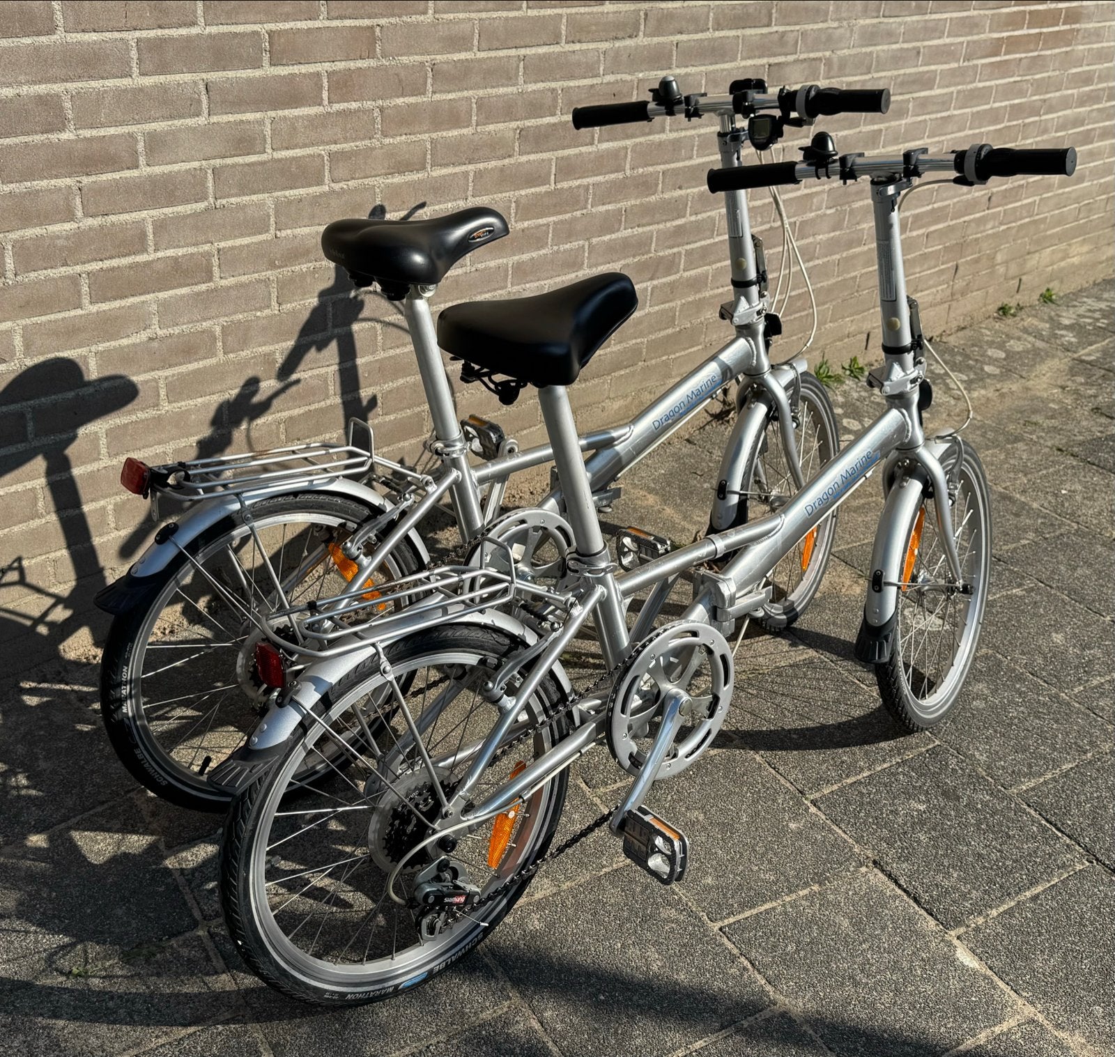 2x Dragon Marine opvouwbare fietsen - 20 inch, Fietsen en Brommers, 20 inch of meer, Gebruikt, Velgrem, Versnellingen