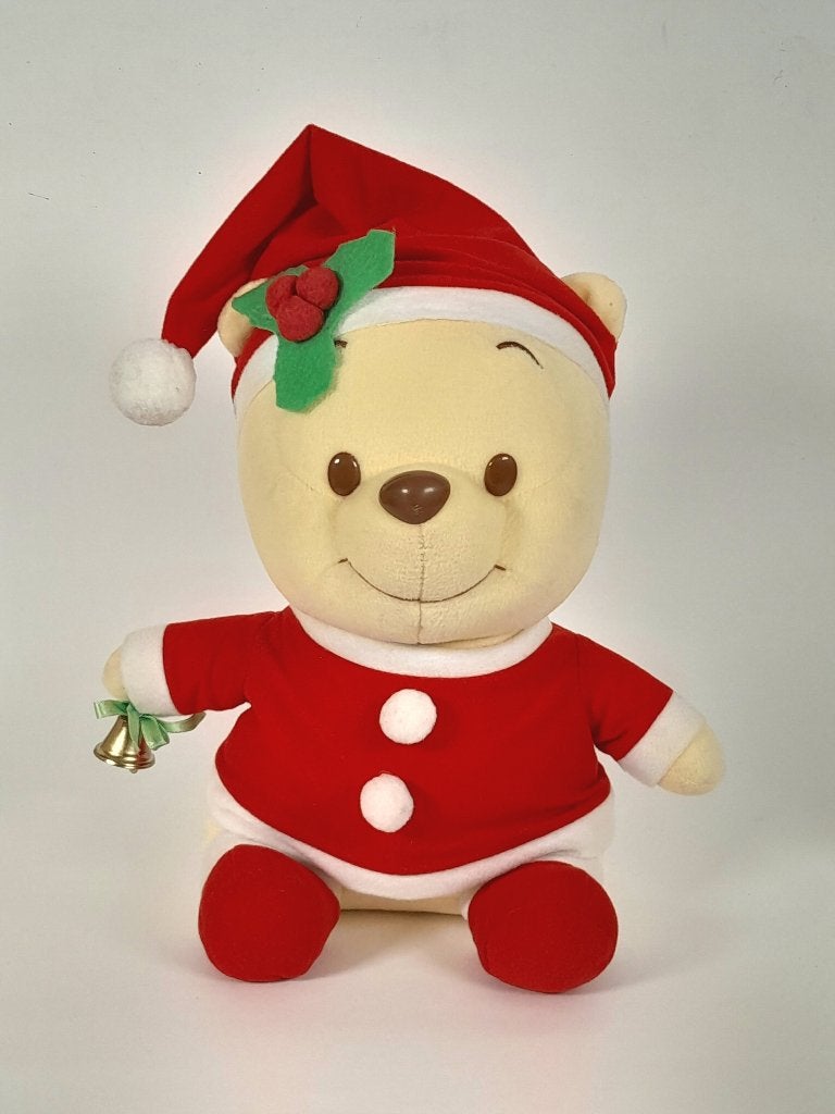 Winnie de Pooh kerstknuffel 29cm - Disney pluche beer, Disney, Overige karakters, Beer, Zo goed als nieuw