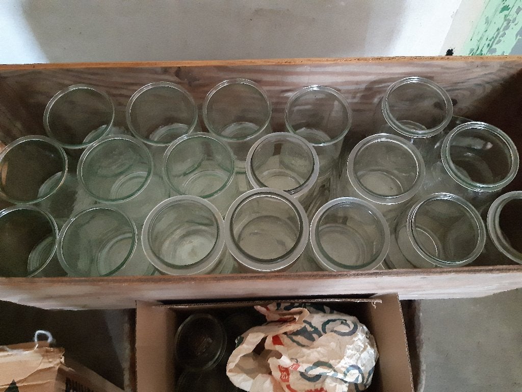 40 stuks inmaakpotten met gratis inmaakketel, Huis en Inrichting, Ophalen, Gebruikt