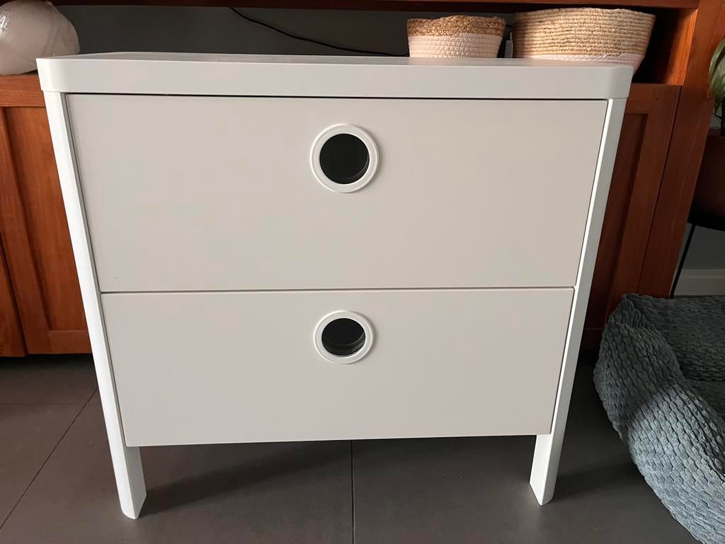 Busunge kast met twee lades, Gebruikt, 75 tot 100 cm, Minder dan 50 cm, Commode