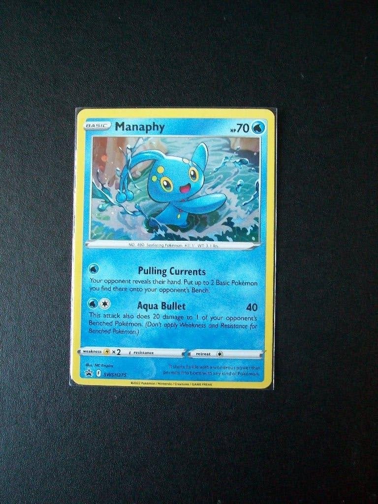 3045: Nieuwe Pokemon Kaart holo rare MANAPHY hp70 (SWS/H275), Verzenden, Nieuw, Losse kaart