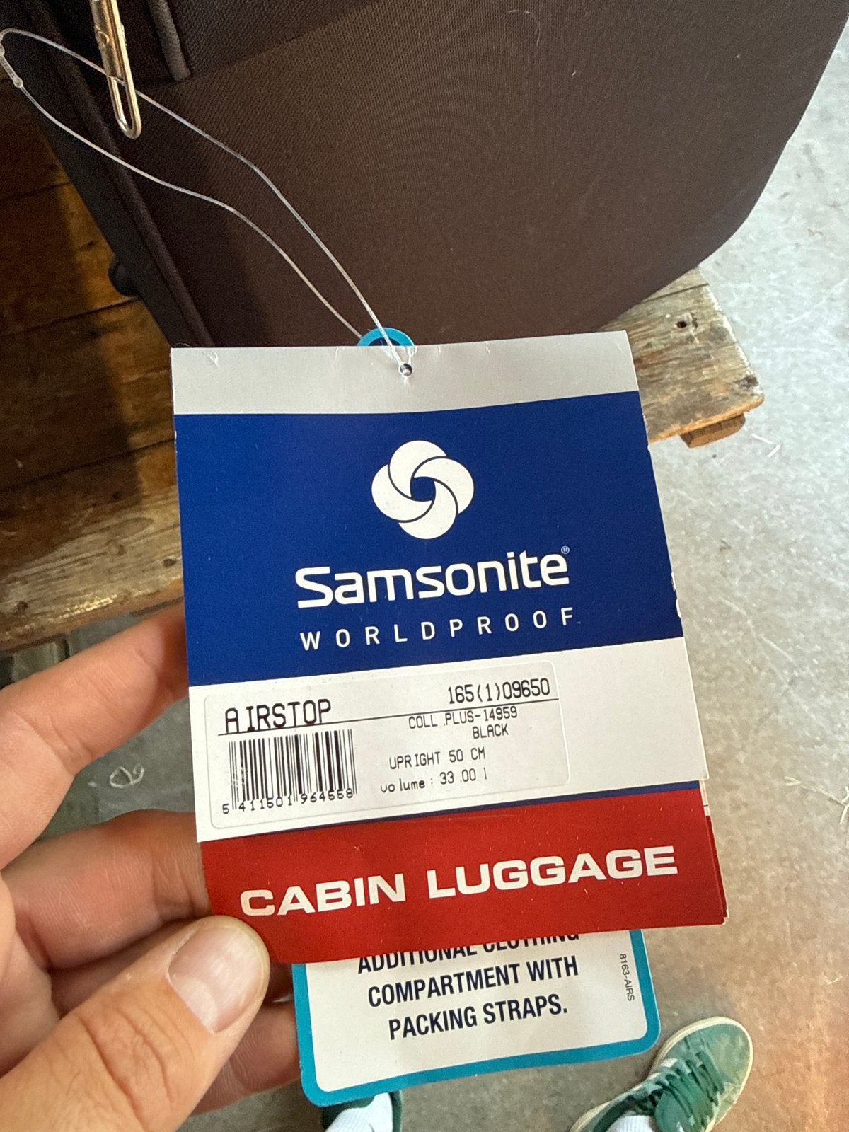 Samsonite Airstop Worldproof Cabin Luggage - Zwart, 20 tot 30 cm, Zwart, Minder dan 40 cm, Nieuw