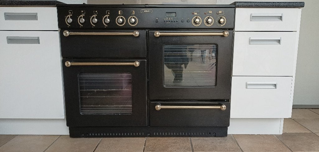 gasfornuis, Ophalen, Gebruikt, 100 tot 150 cm, Zwart