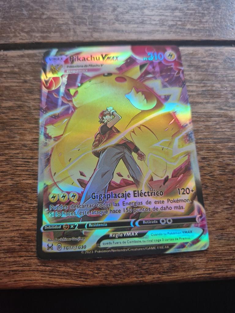 Pikachu VMAX TG17/TG30 Pokémon Kaart - Zo goed als nieuw, Ophalen of Verzenden, Zo goed als nieuw, Losse kaart, Foil