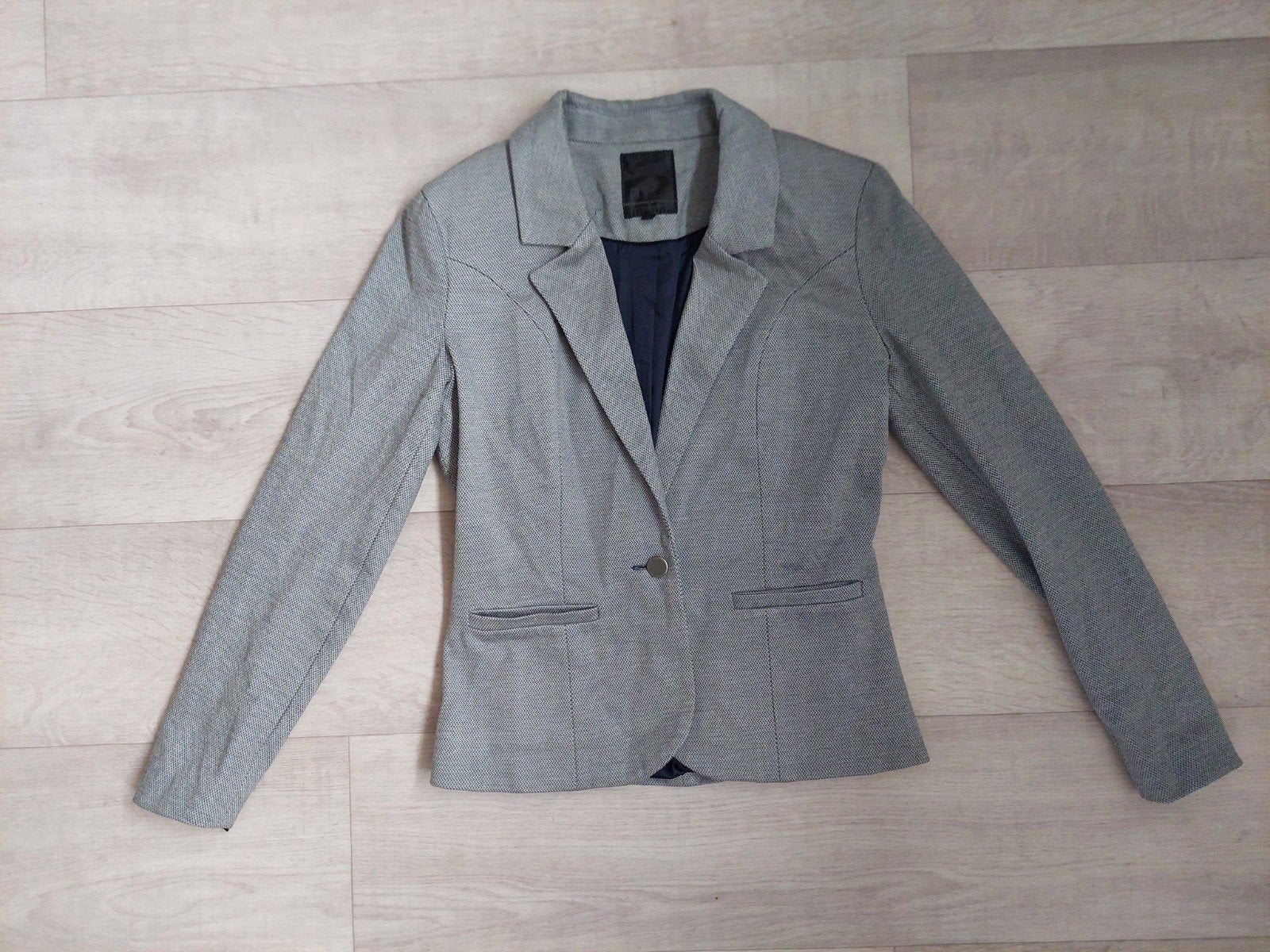 blazer maat s grijs blauw minus colbert jasje, Kleding | Dames, Minus, Ophalen of Verzenden, Zo goed als nieuw, Jasje