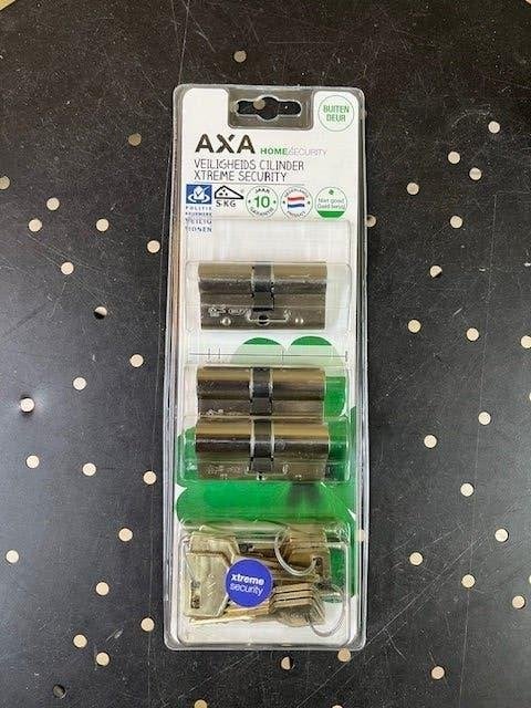 AXA set 3 GS cilinders Xtreme Sec SKG3 30-30 + 9 sleutel NEW, Zilver, Overige thema's, Nieuw, Overige merken