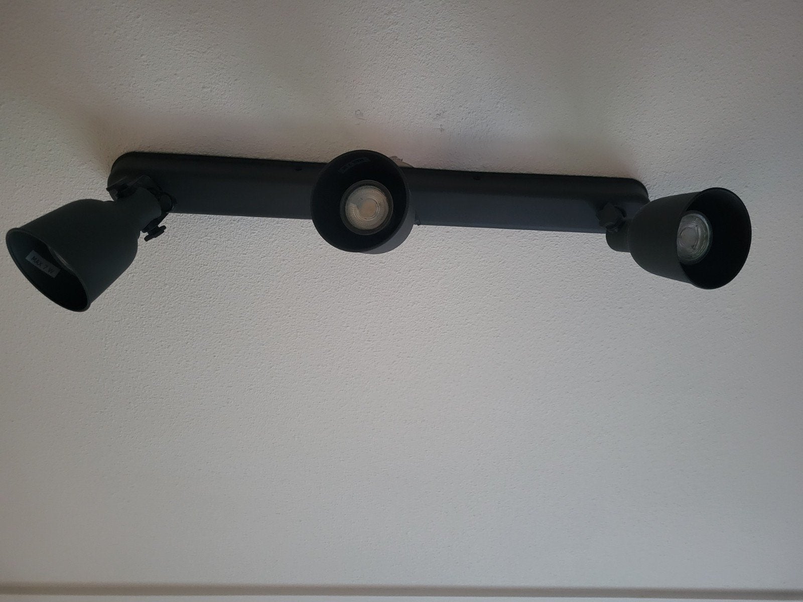 IKEA Hektar Plafondspot - Grijs, 3-lichts, Gebruikt, GU10, Plafondspot, Verstelbaar