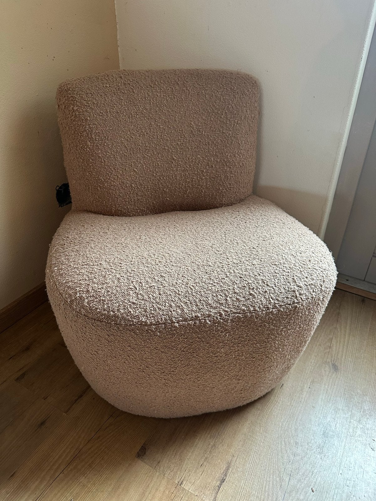 Comfortabele, bruine fauteuil met teddy stof, Ophalen, Overige kleuren, Zo goed als nieuw, Eén