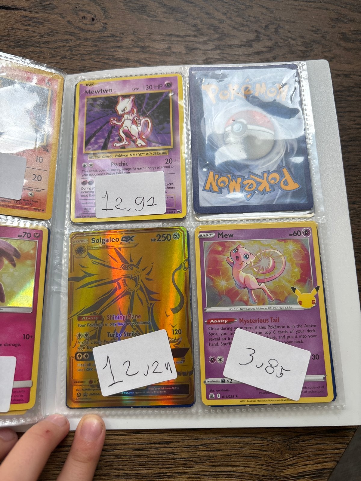 Pokémon Kaarten Collectie - Mewtwo, Solgaleo GX, Pikachu, Ophalen of Verzenden, Gebruikt, Meerdere kaarten