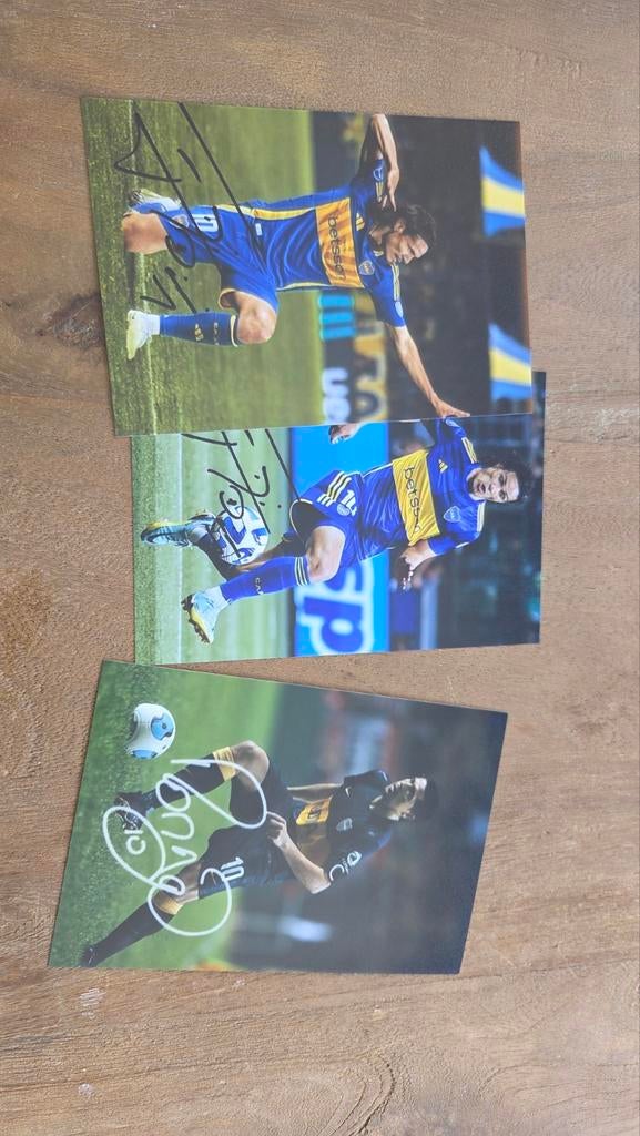 Boca Juniors + handtekeningen - Riquelme Cavani, Ophalen of Verzenden, Nieuw, Buitenlandse clubs, Poster, Plaatje of Sticker