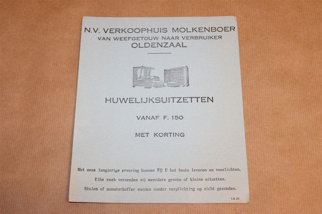 Zeldzame folder - Verkoophuis Molkenboer Oldenzaal 1935, Boeken, Ophalen of Verzenden, Zo goed als nieuw