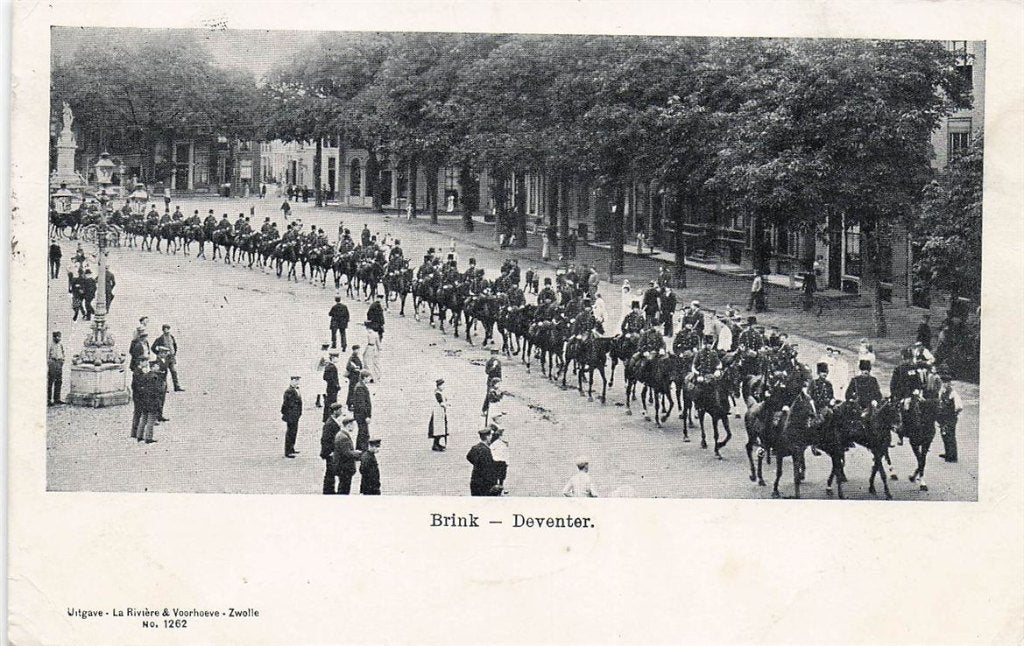 702-101-037 Brink Deventer, Verzamelen, Ansichtkaarten | Nederland, Verzenden, Voor 1920, Overijssel