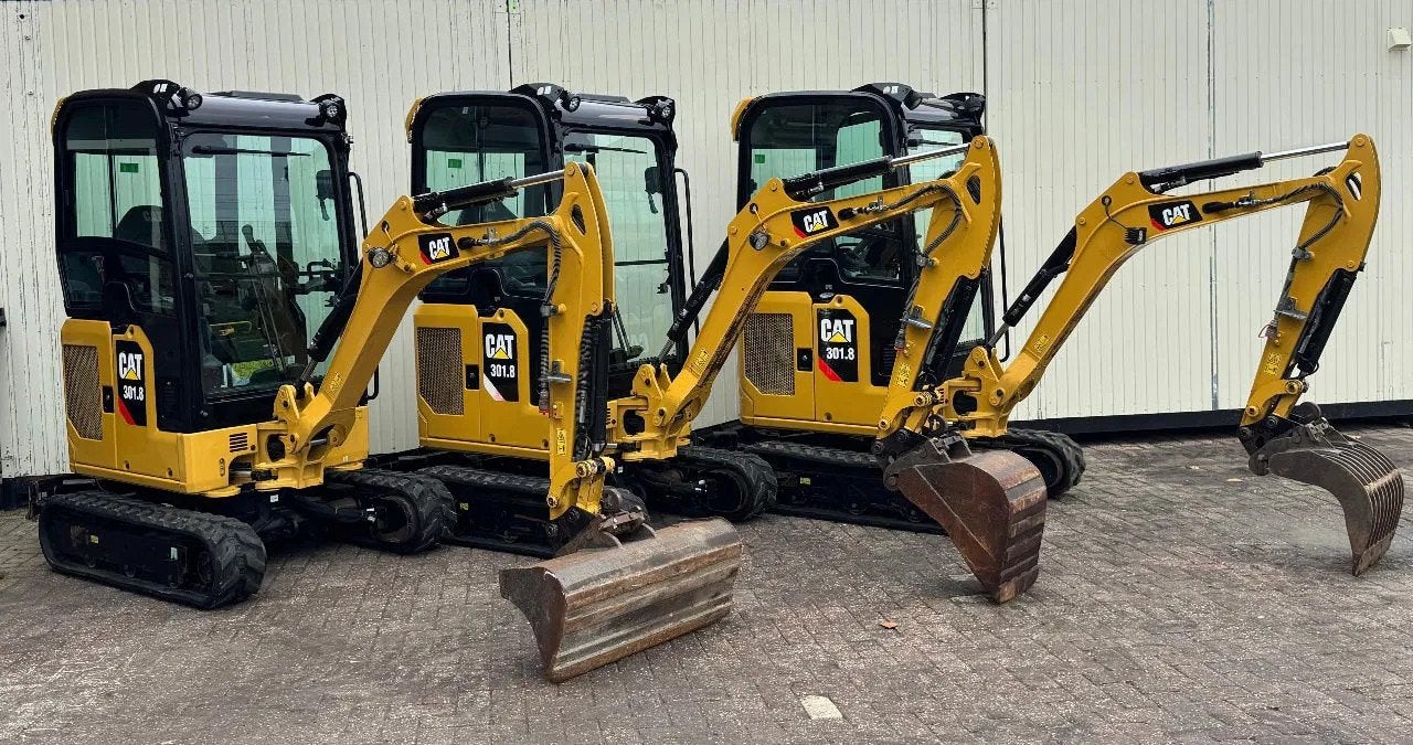 Caterpillar Minigraver & Shovel TE HUUR (bj 2019), Graafmachine