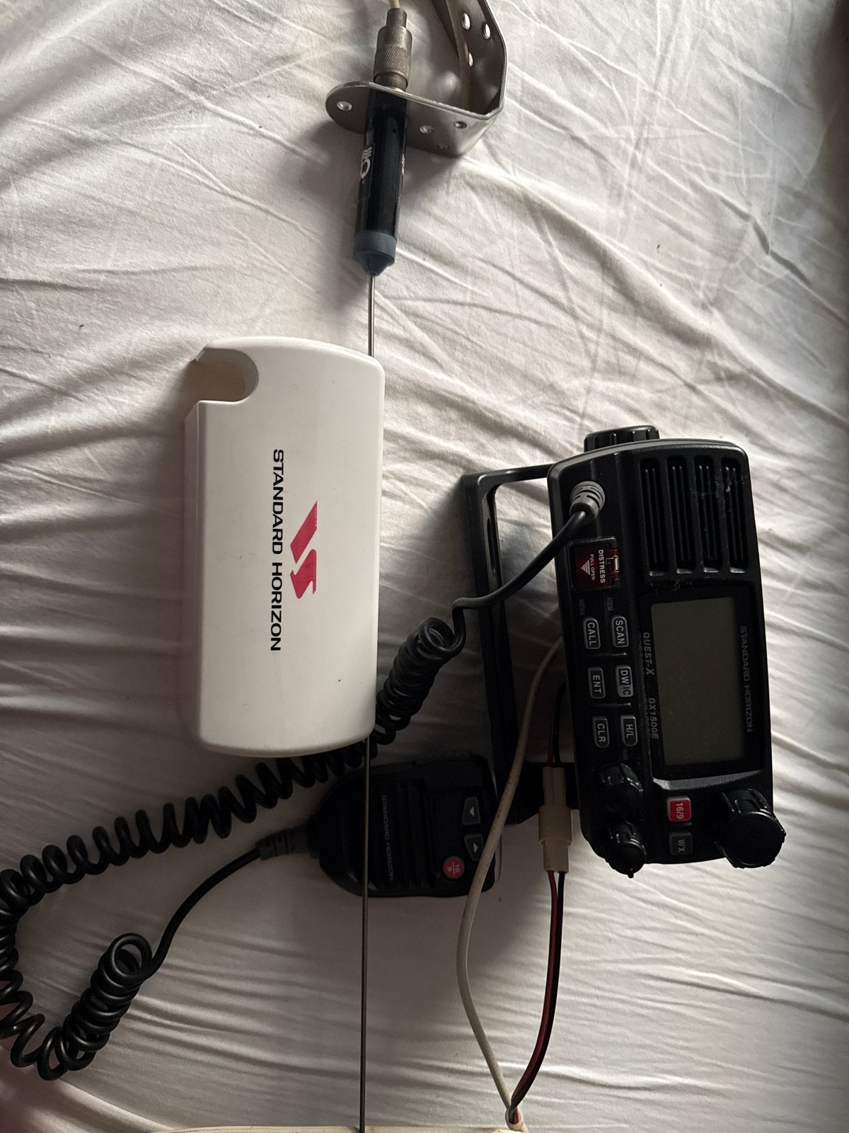 Standard Horizon Quest-X GX1500E Marifoon met Antenne, Ophalen, Gebruikt