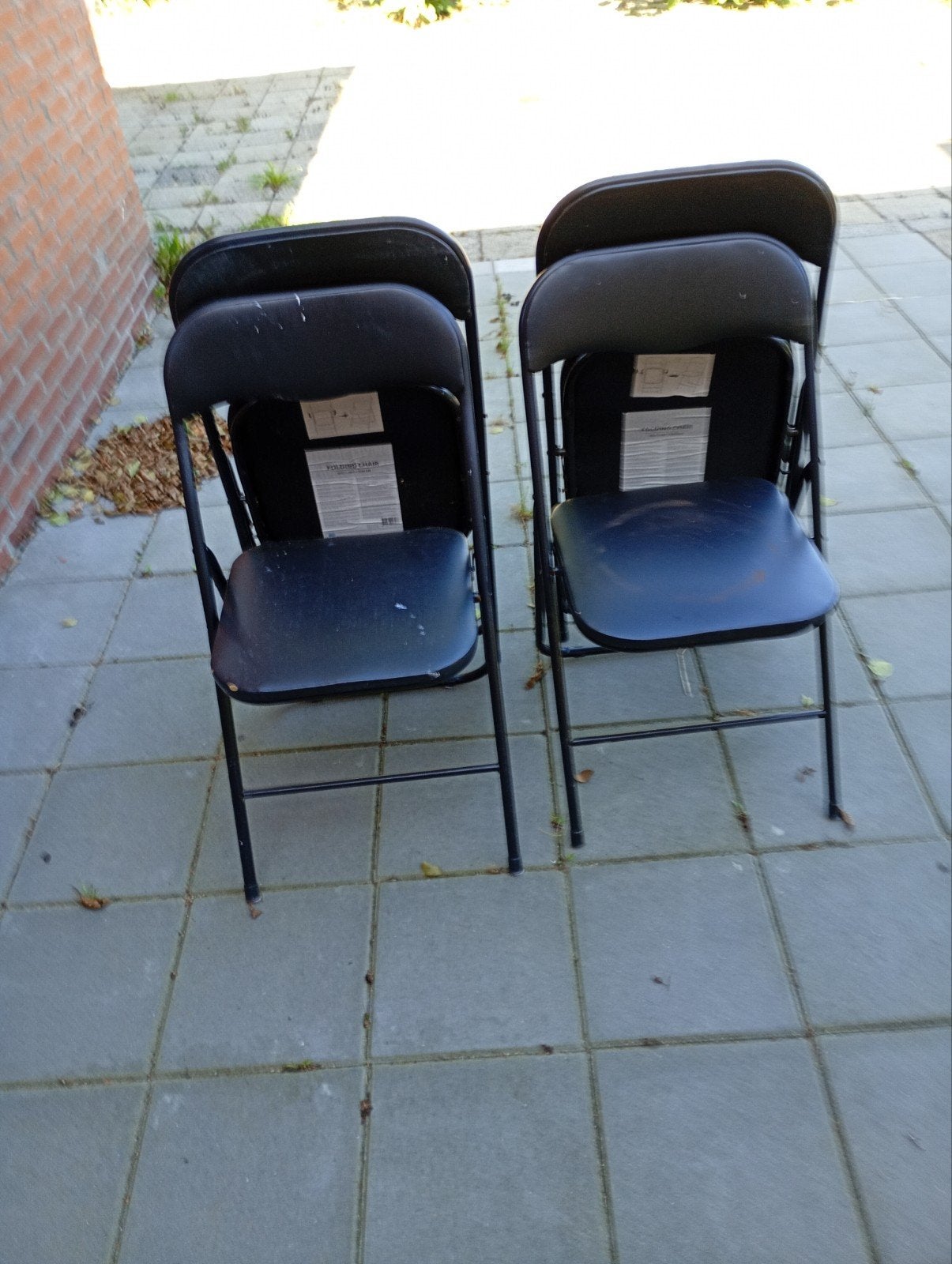 4 Zwarte Opvouwbare Stoelen - Handig en Compact, Huis en Inrichting, Ophalen, Twee, Praktisch, Opvouwbaar, Zwart