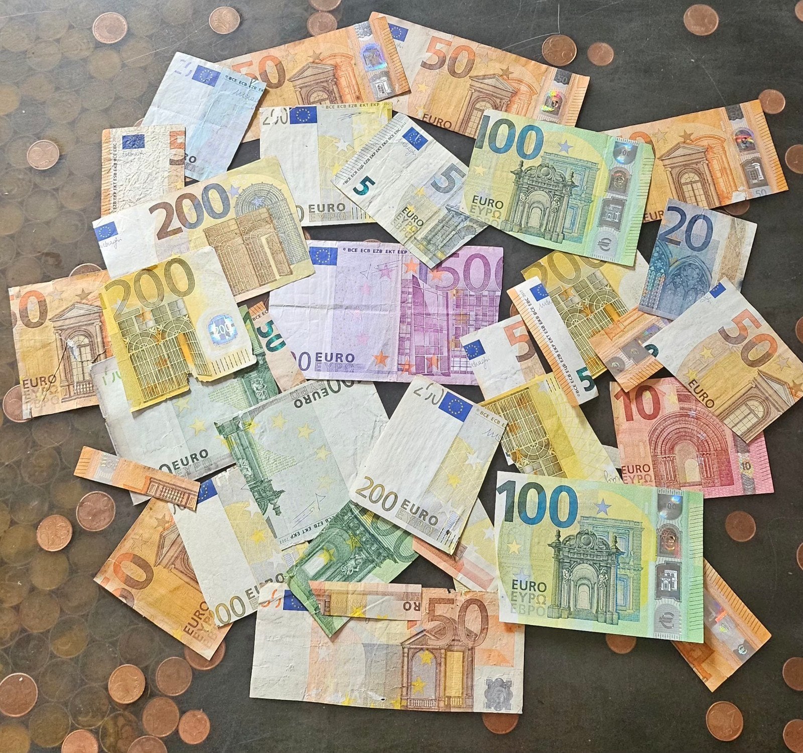 Geknipte Eurobiljetten, Ophalen of Verzenden