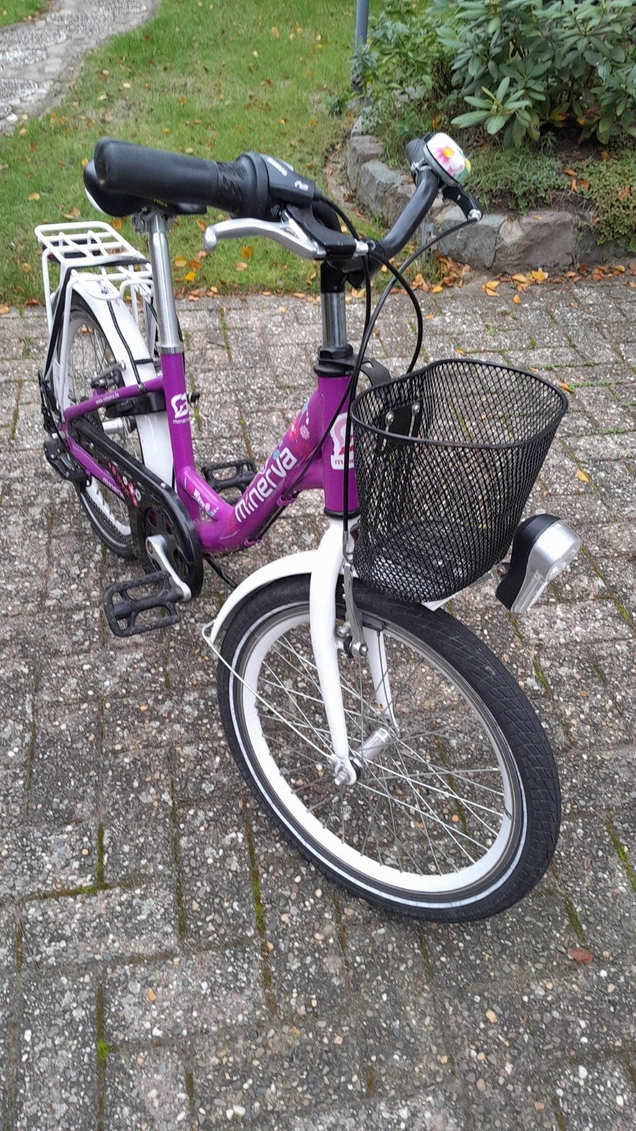 Minerva Wave kinderfiets 20 inch - paars, Fietsen en Brommers, Ophalen, Terugtraprem, 20 inch, Zo goed als nieuw
