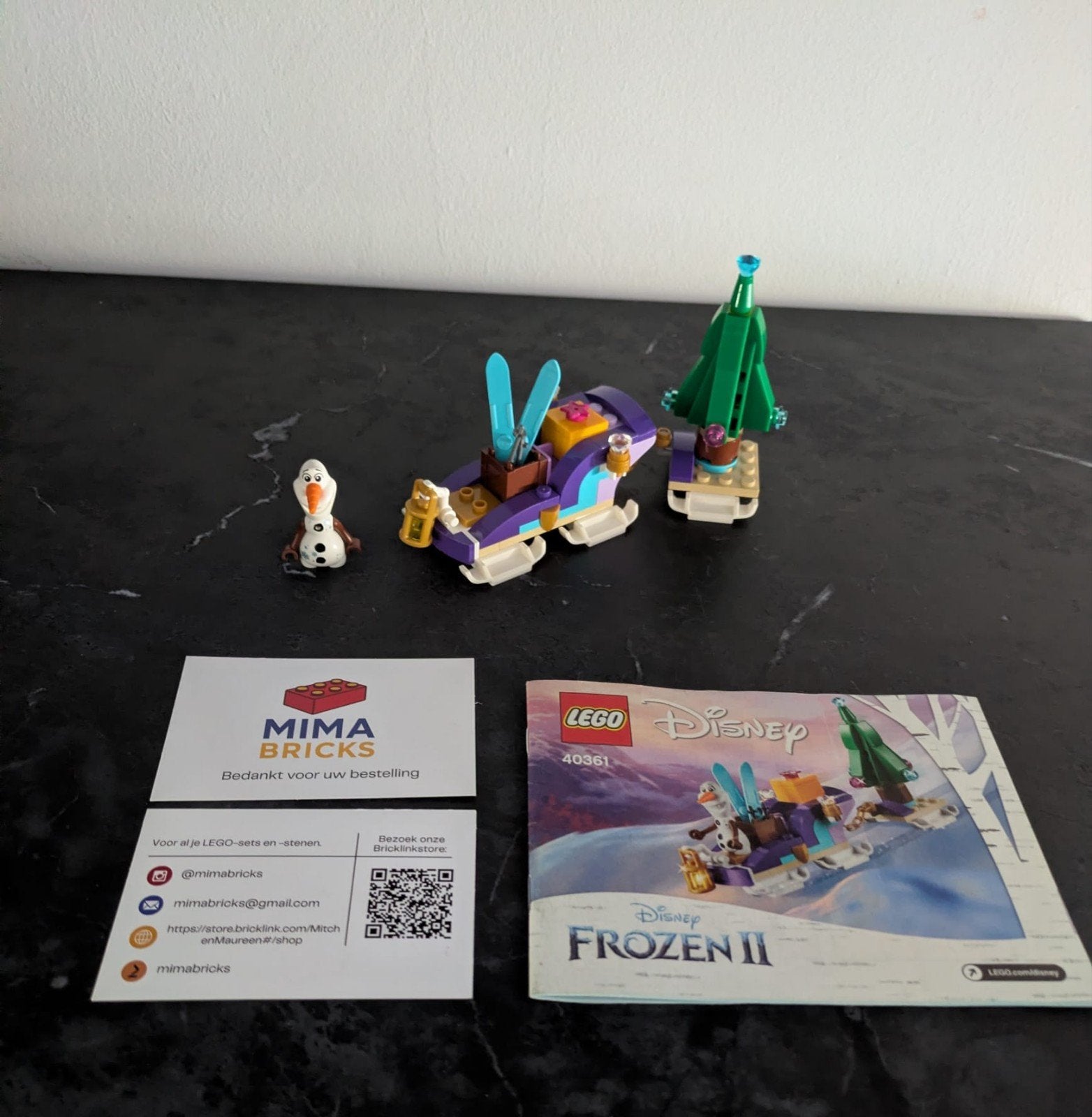 LEGO Disney Frozen II 40361 Olaf's Reisslee Complete Set, Ophalen of Verzenden, Lego, Lego, Lego