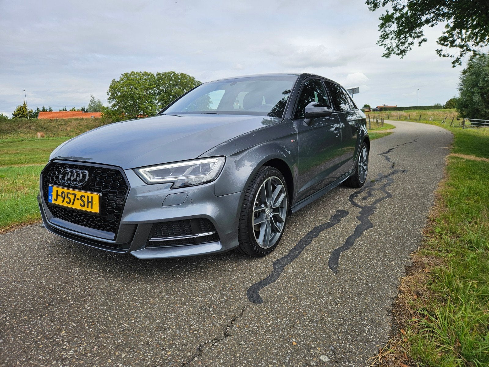 Audi A3 30 Tfsi 116pk S Tronic 2019 Grijs, Auto's, Audi, Leder en Stof, 1180 kg, 115 pk, Particulier
