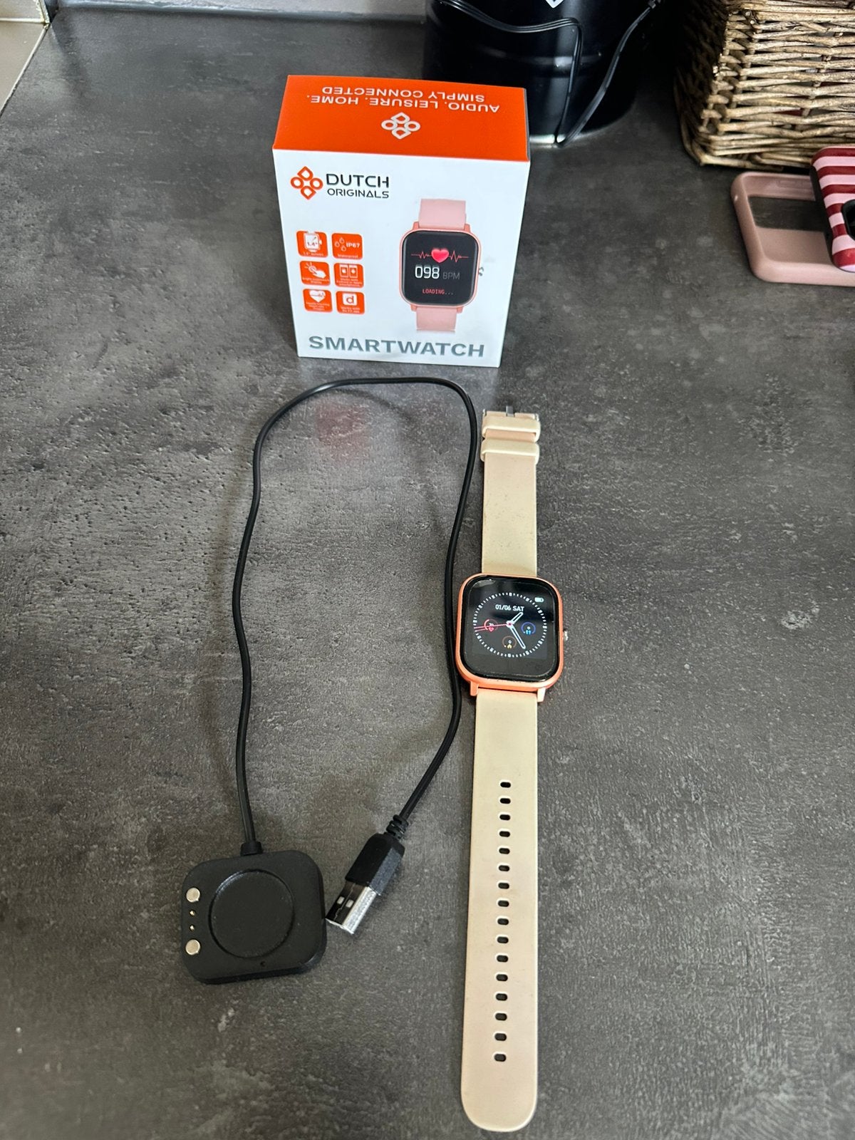 Dutch originals smartwatch, Gebruikt, Hartslag, Ophalen of Verzenden, Android