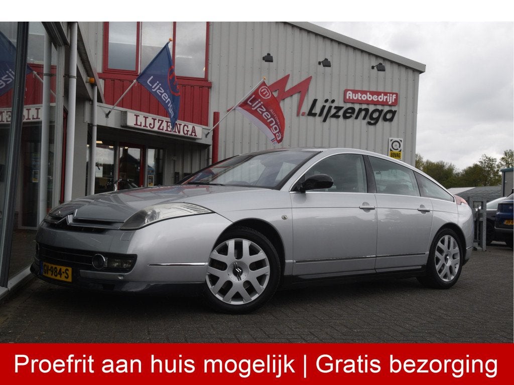 Citroën C6 3.0 V6 Exclusive Navi | open dak | Head-up | Xen, Auto's, Citroën, Gebruikt, Zwart, C6, Leder