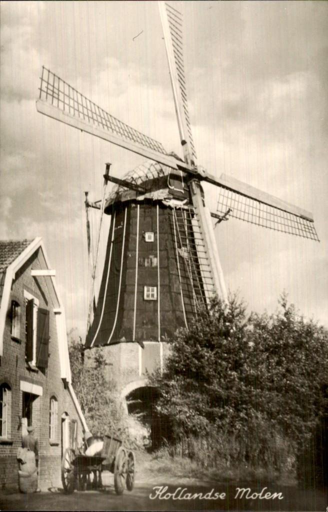Geesteren - Molen - Hollandse Molen, Verzamelen, Ophalen of Verzenden, 1940 tot 1960, Gelopen, Zuid-Holland
