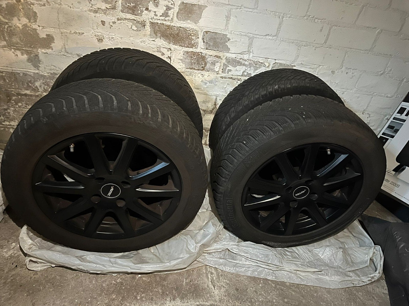 Winterbanden met velgen 205/55 R16, Ophalen, Gebruikt, 16 inch, Banden en Velgen