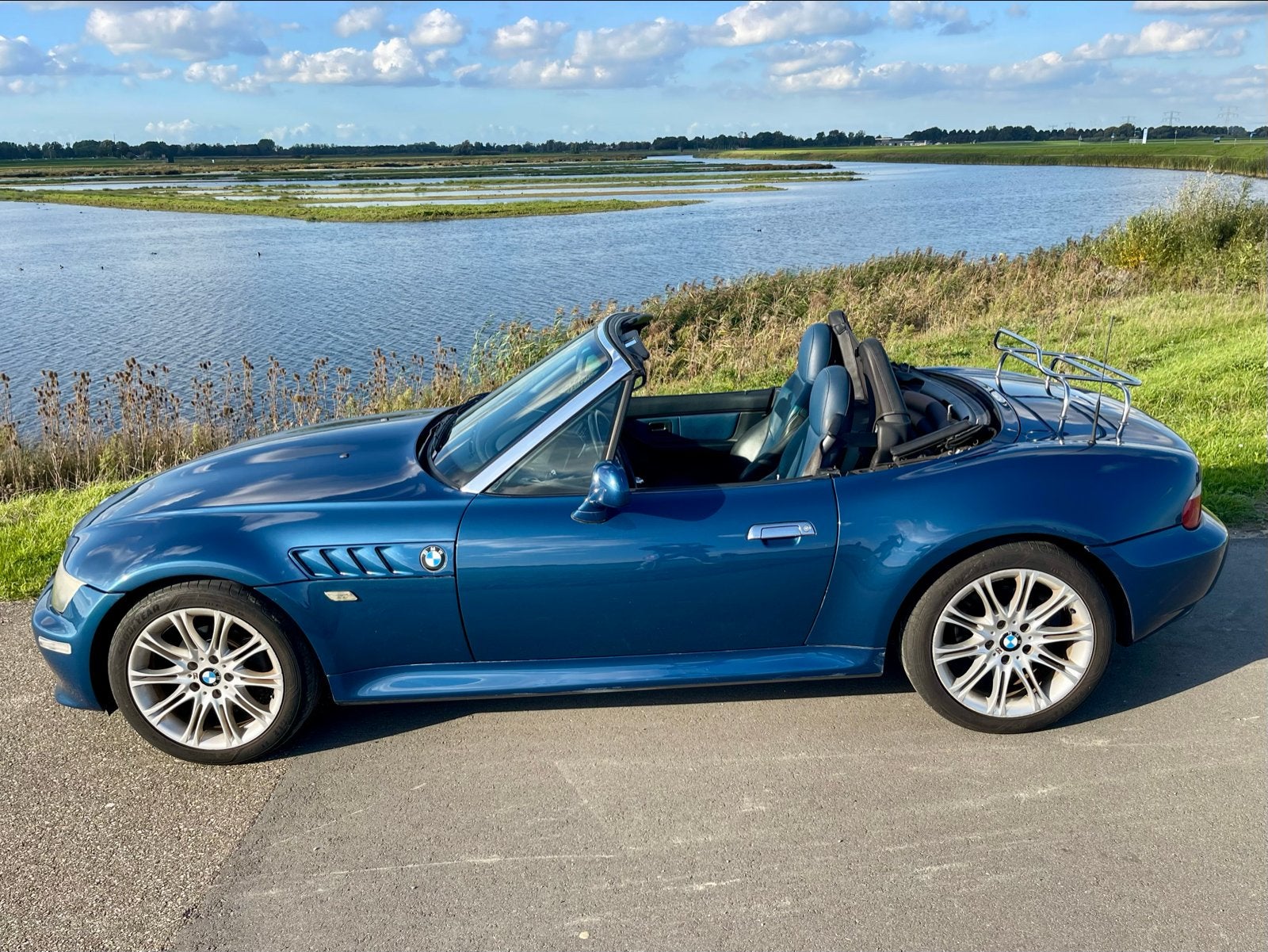 BMW Z3 2.2 I Roadster 2001 Blauw, Auto's, 2171 cc, Achterwielaandrijving, Elektrische ramen, Cabriolet