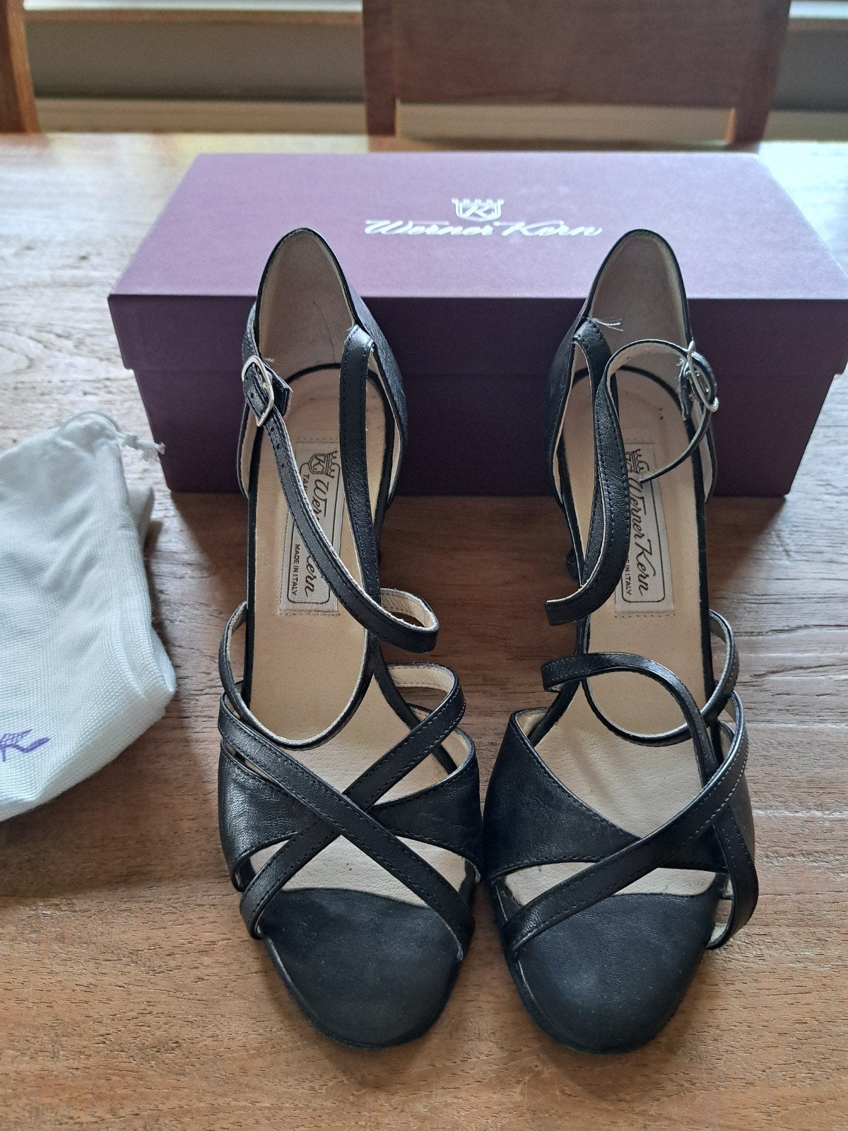 Salsa schoenen mt. 38, Salsa sandalen, Werner Kern, Zwart, Zo goed als nieuw, Werner kern, Sandalen of Muiltjes