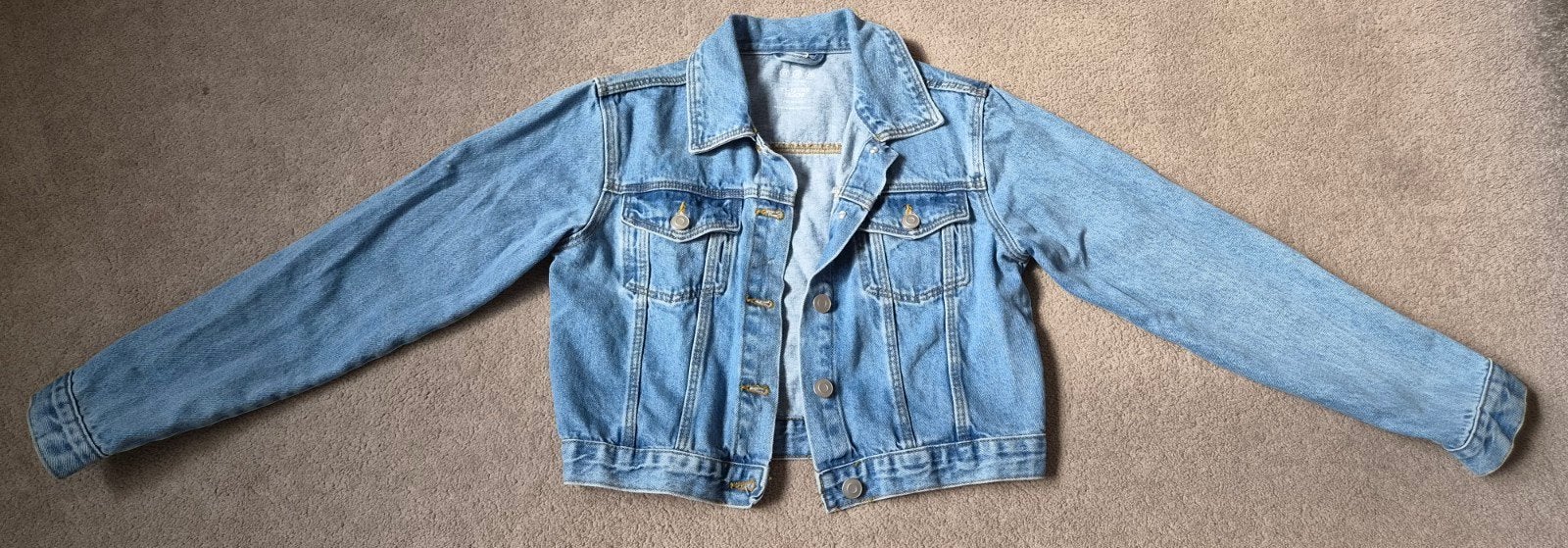spijkerjasje maat 152, Kinderen en Baby's, Kinderkleding | Maat 152, Ophalen of Verzenden, Zo goed als nieuw, Meisje, Jas