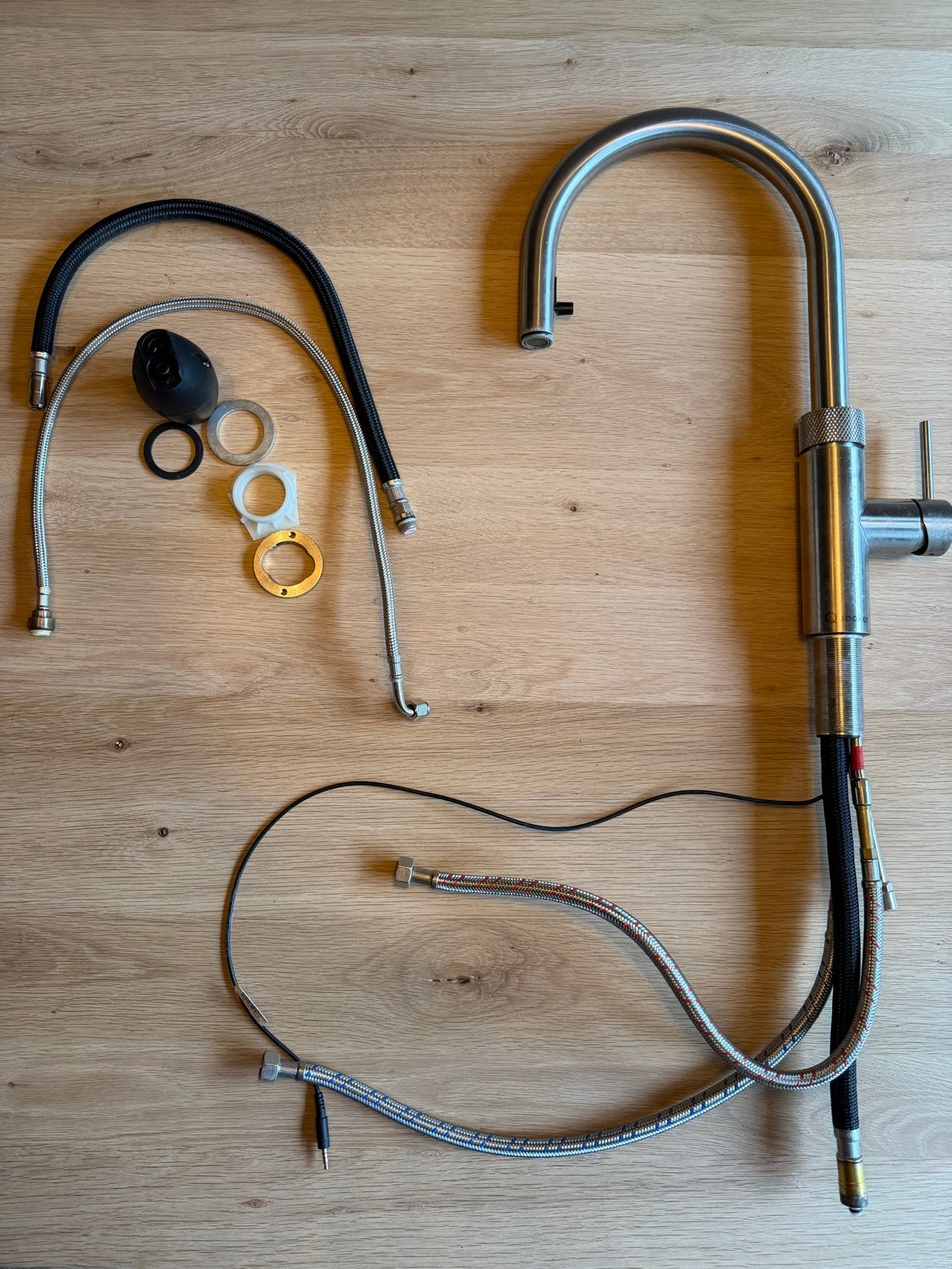 Quooker Flex Round RVS  Kraan - 3 jaar oud, Gebruikt, Zilver, Ophalen of Verzenden, Metaal