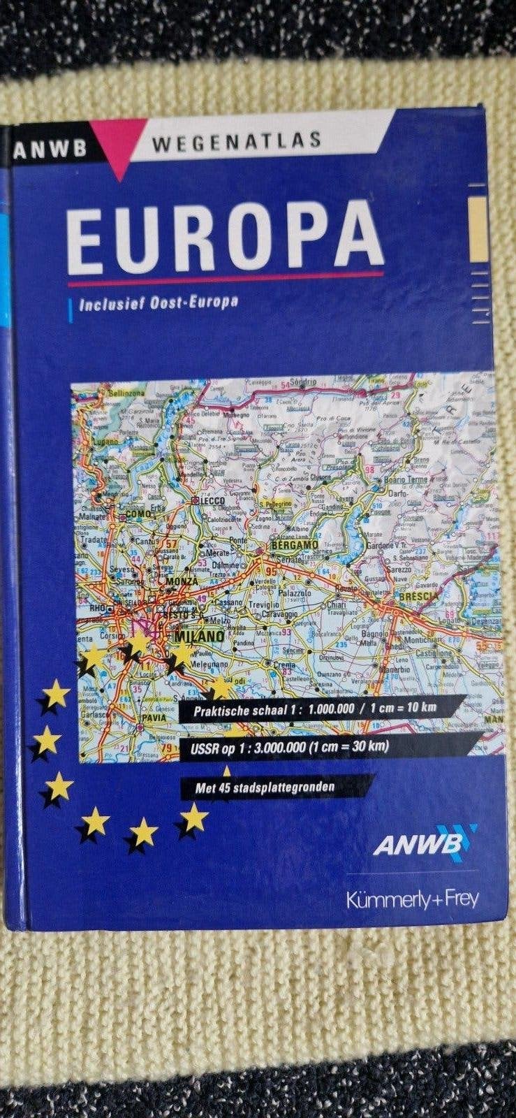 ANWB Wegen Atlas van Europa 1991, Zo goed als nieuw, 1800 tot 2000, ANWB, Overige atlassen