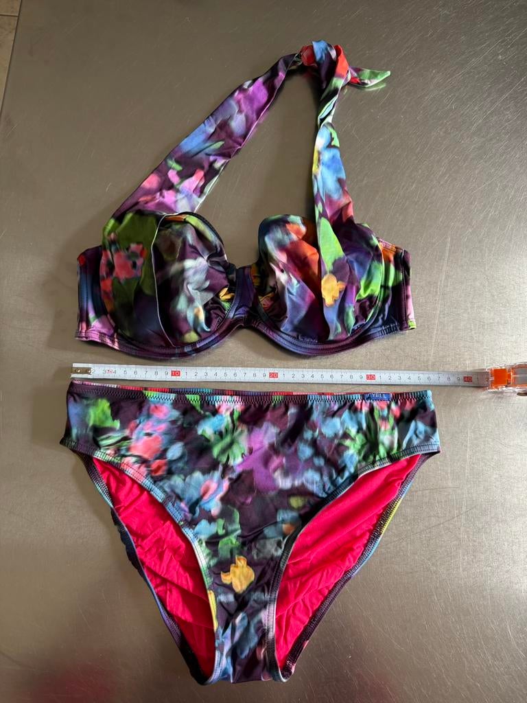 Zgan Cyell bikini, meerkleurig, blauw 75 E of F, m, Kleding | Dames, Ophalen of Verzenden, Zo goed als nieuw, Blauw, Bikini