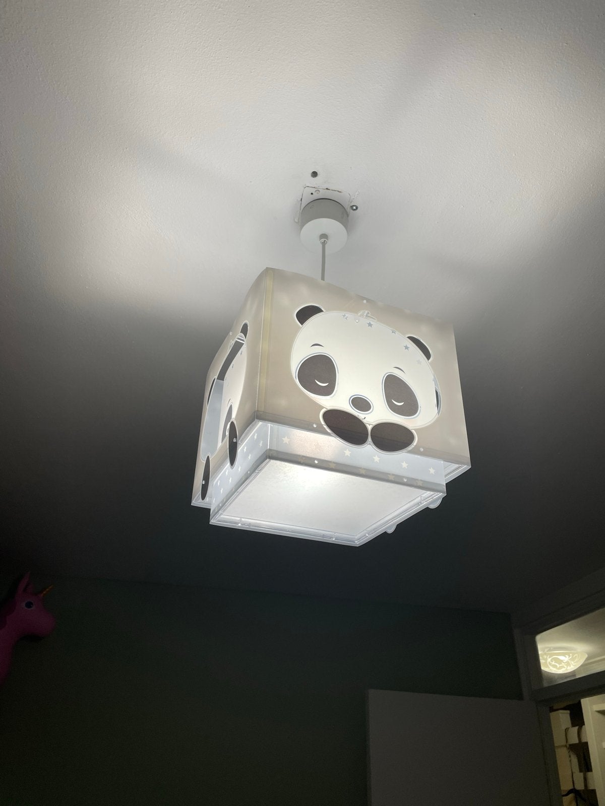 Panda plafondlamp en vloerkleed!, Ophalen of Verzenden, Gebruikt, Lamp