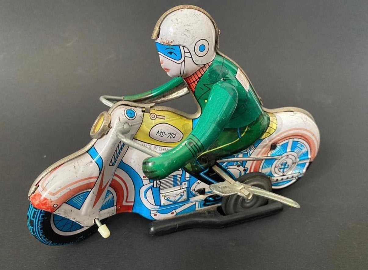 Blikken Wind-Up Motorrijder, Jaren ‘70, Ophalen of Verzenden