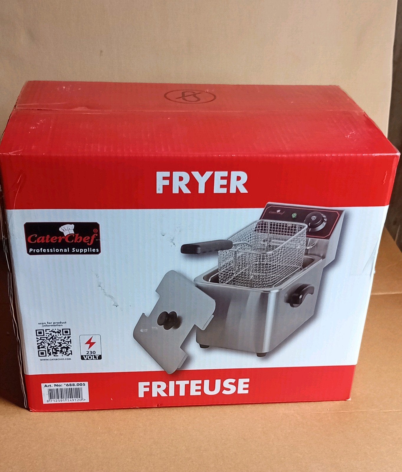 Caterchef friteuse model 688.005 (nieuw), 4 liter of meer, Ophalen of Verzenden, Nieuw, Uitneembare binnenpan