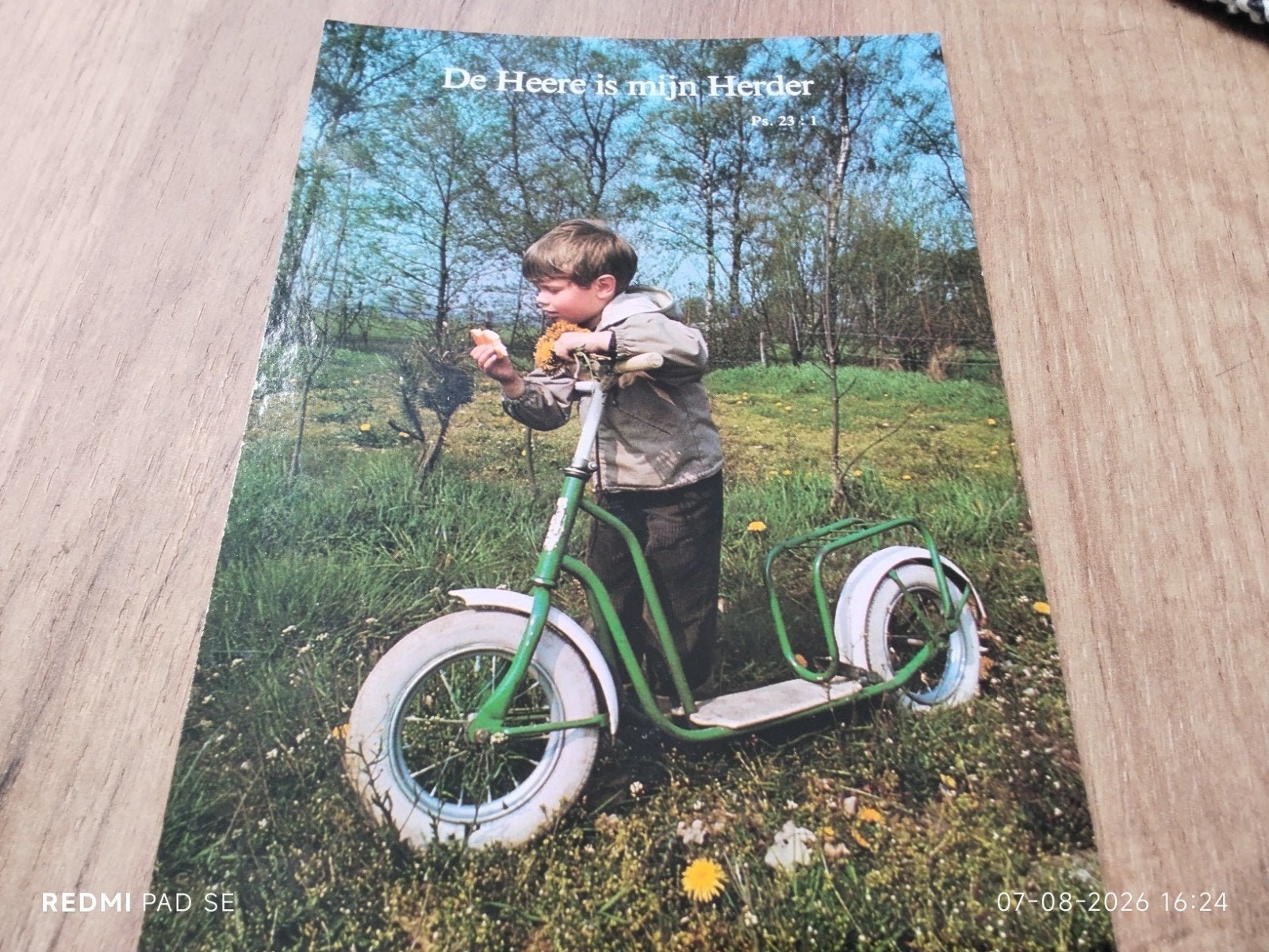 Ansichtkaart: Jongen eet eierkoek .met Step in de Natuur, Ophalen of Verzenden, 1960 tot 1980, Gelopen, Kinderen