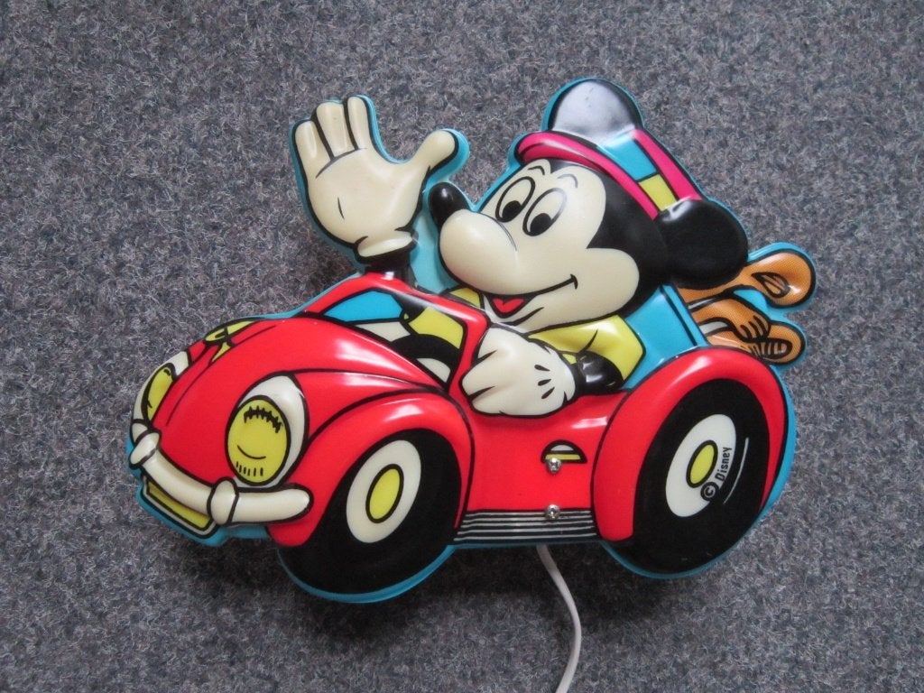 DISNEY MICKEY MOUSE WANDLAMP, Ophalen, Zo goed als nieuw, Overige typen