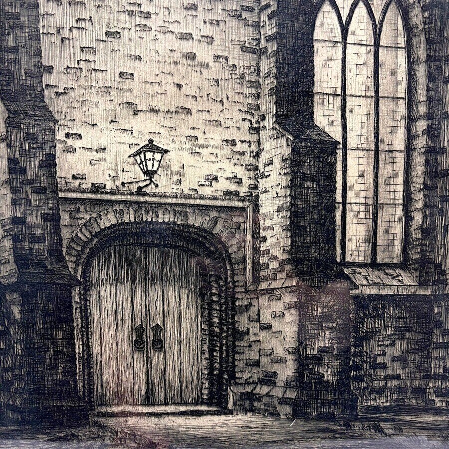 Abe Gerlsma (1909-2012) - 'Martinikerk Franeker', Ophalen of Verzenden