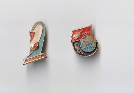 2 russische ussr ruimtevaart brochespelden, Verzamelen, Speldjes, Pins en Buttons, Ophalen of Verzenden, Overige onderwerpen, Speldje of Pin