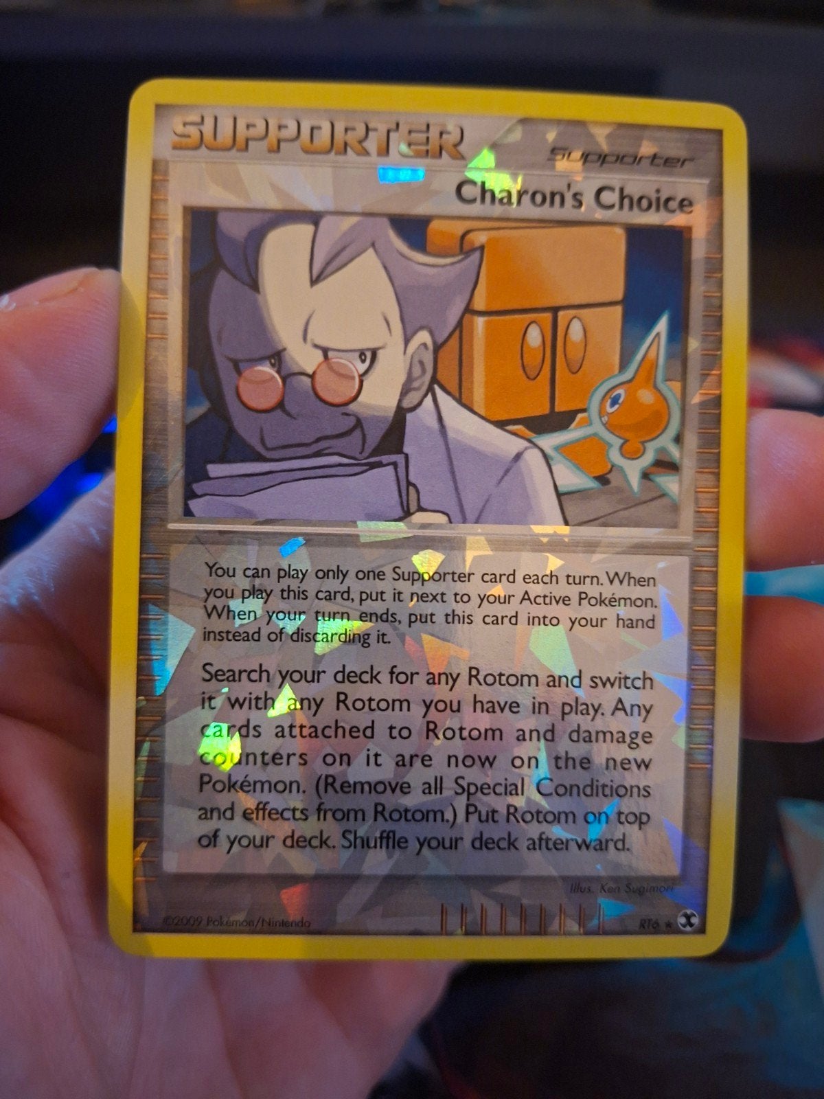 Charon's Choice RT6 Supporter Pokémon Kaart NM/EX, Ophalen of Verzenden, Gebruikt, Losse kaart, Foil