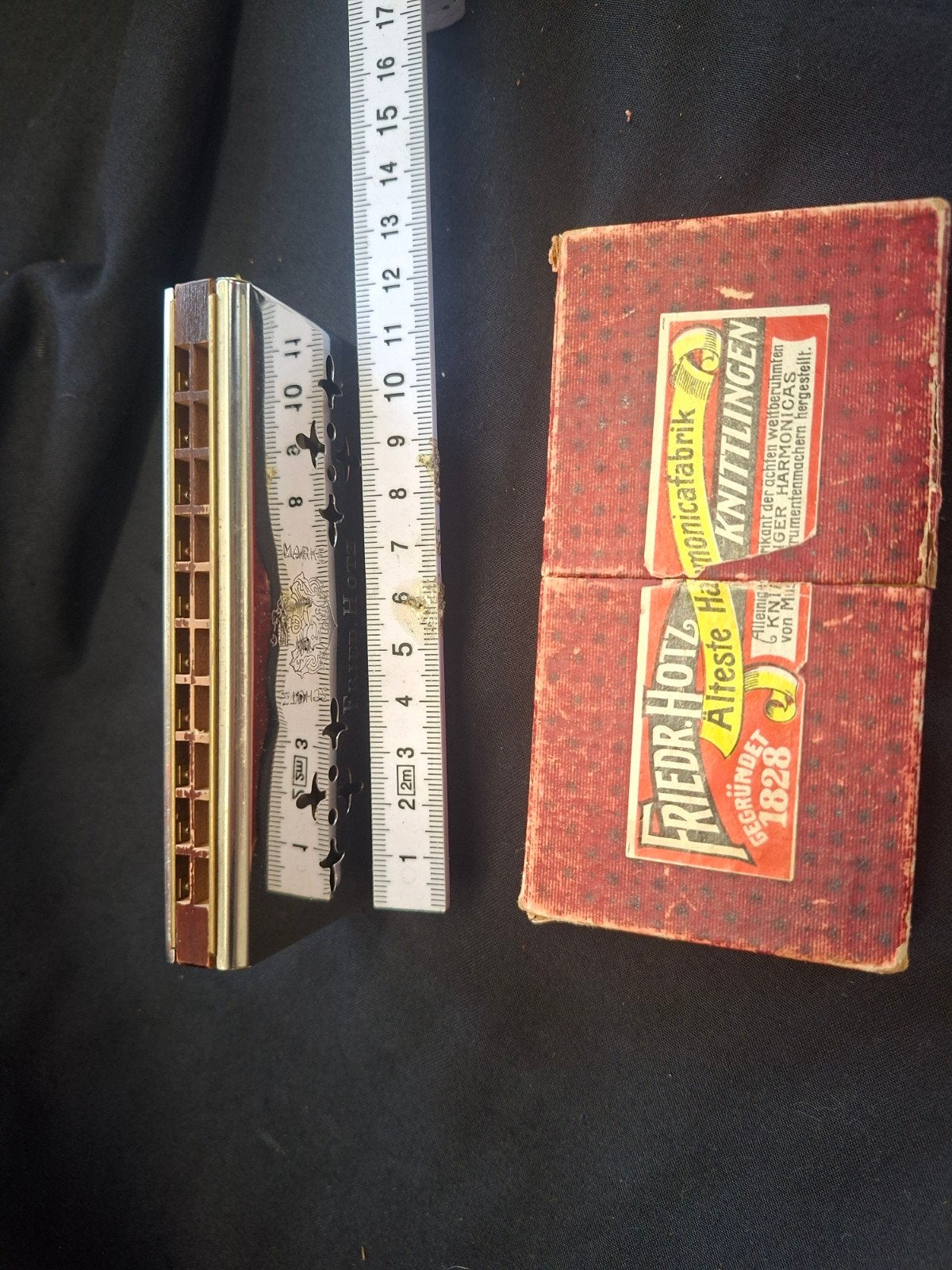 Friedr. Hotz Knittlingen Octaaf Mondharmonica C & G, Ophalen of Verzenden